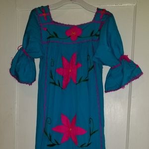 Very cute unique mexican maxi dress